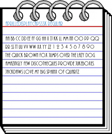 AprilleDisplayCapsSSK Regular Font