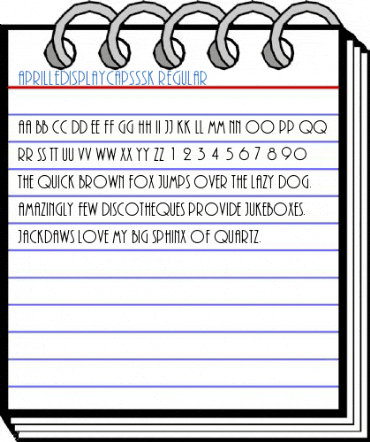 AprilleDisplayCapsSSK Regular Font
