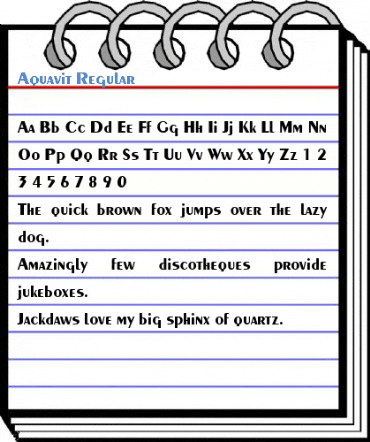 Aquavit Regular Font