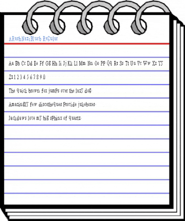 ARashNaziBlurb Regular Font