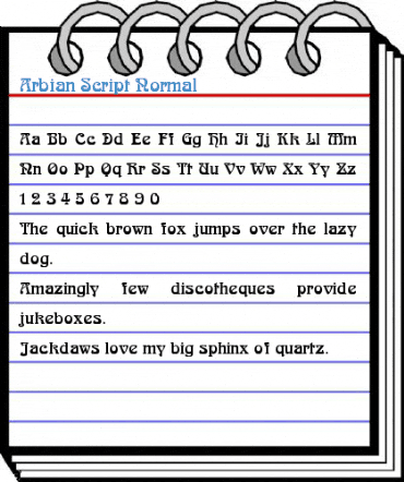 Arbian Script Normal Font