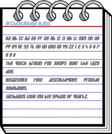 ArchExtended Italic Font