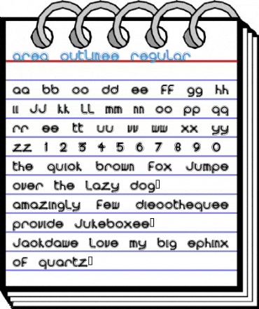 area OUTLINEe Regular Font