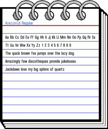 Arezzo-Cd Regular Font