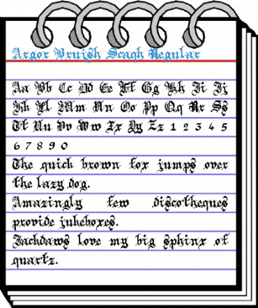Argor Brujsh Scaqh Regular Font