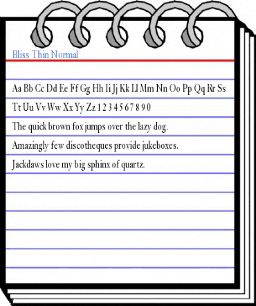 Bliss Thin Normal Font