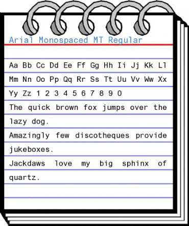 Arial Monospaced MT Regular Font