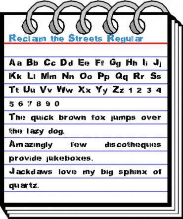 Reclaim the Streets Regular Font