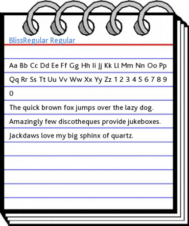 BlissRegular Regular Font