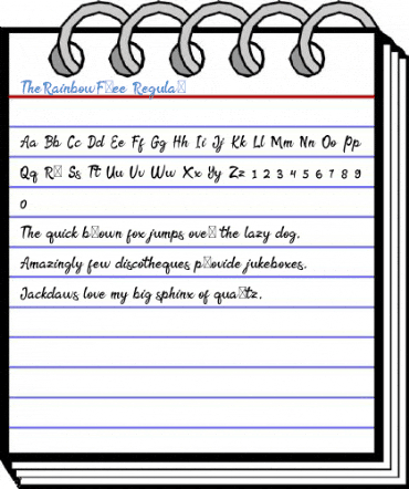 TheRainbowFree Regular Font