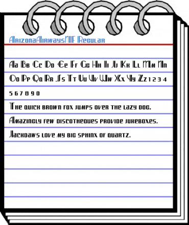 ArizonaAirwaysNF Regular Font