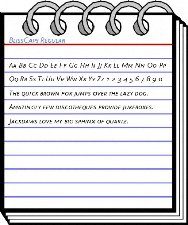 BlissCaps Regular Font