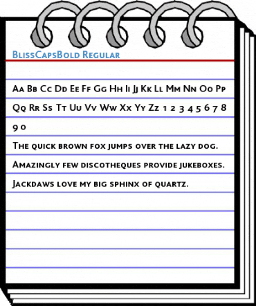 BlissCapsBold Regular Font