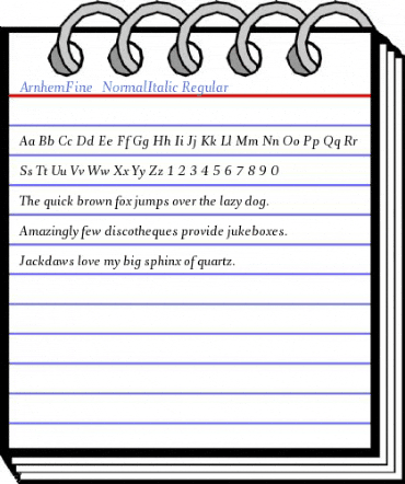 ArnhemFine-NormalItalic Regular Font