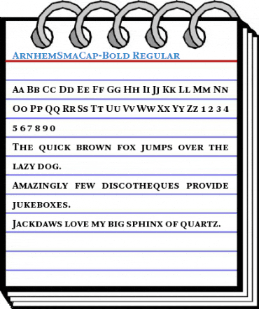 ArnhemSmaCap-Bold Regular Font