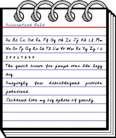 ArronsHand Bold Font