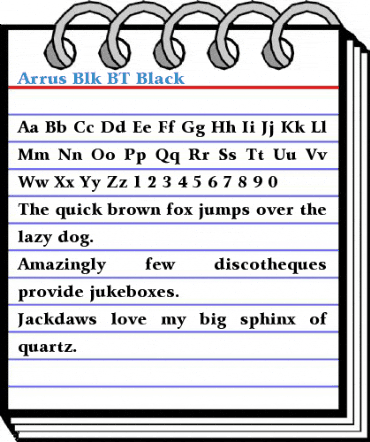 Arrus Blk BT Black Font