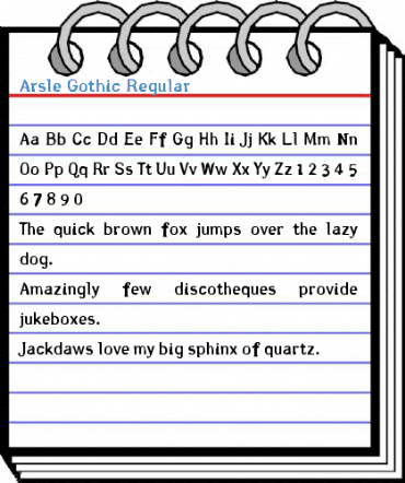 Arsle Gothic Regular Font