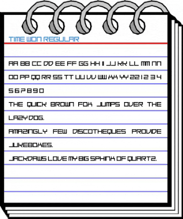 Time Won Regular Font