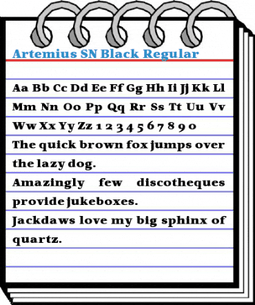 Artemius SN Black Font