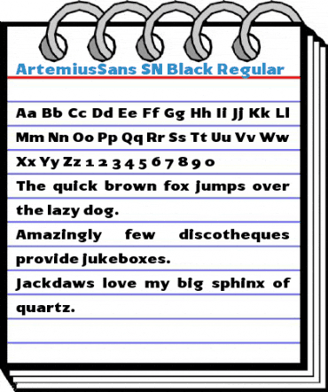 ArtemiusSans SN Black Regular Font