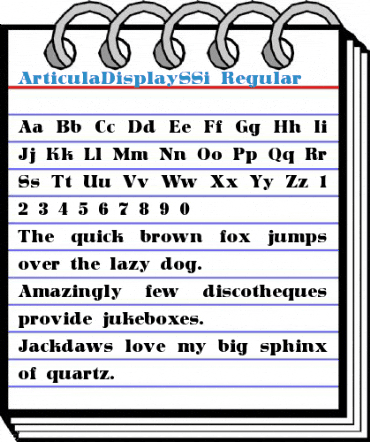 ArticulaDisplaySSi Regular Font