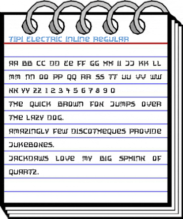 Tipi Electric Inline Regular Font