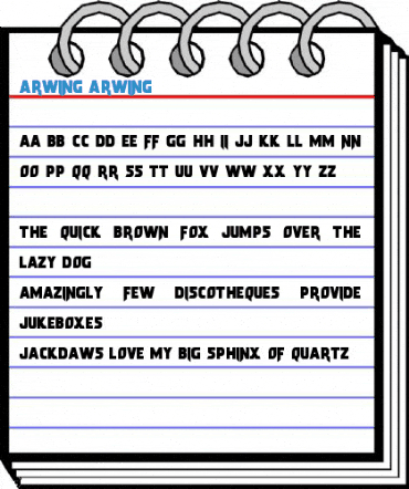 Arwing Arwing Font