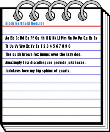 Block Berthold Regular Font