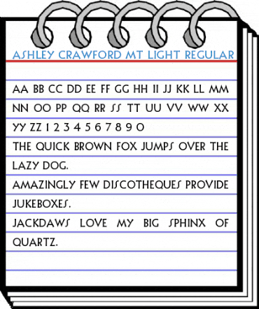 Ashley Crawford MT Light Regular Font