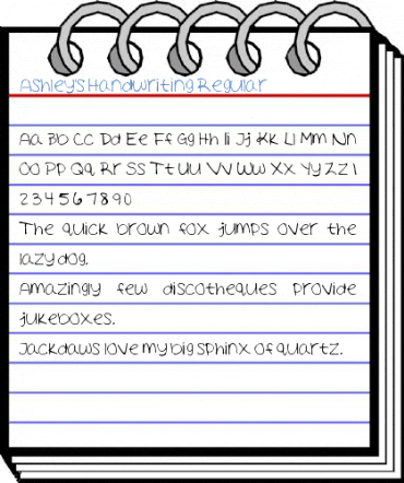 Ashley's Handwriting Regular Font