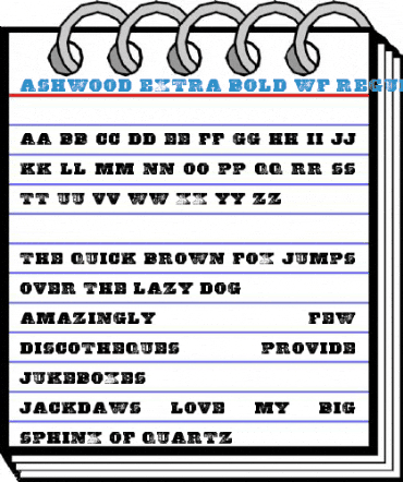 Ashwood Extra Bold WF Regular Font