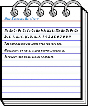 Asia Extended BoldItalic Font