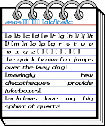 asos19101357 BoldItalic Font