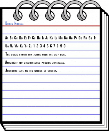 Block Normal Font