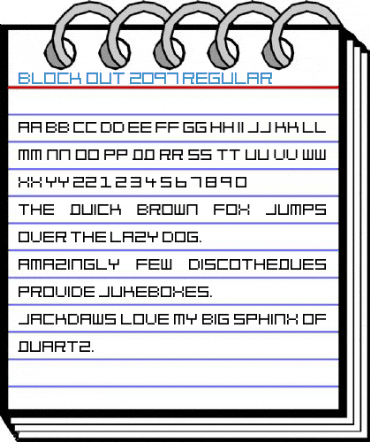 Block Out 2097 Regular Font