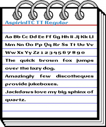 AspirinITC TT Regular Font
