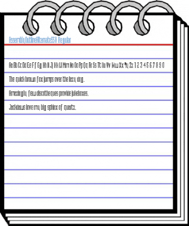 AssemblyOutlineAlternateSSK Regular Font