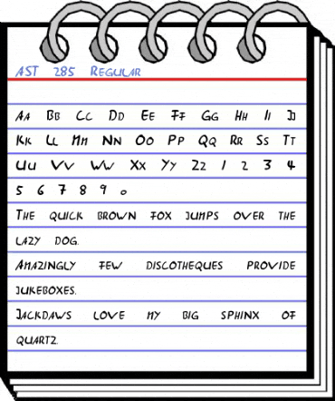 AST 285 Regular Font