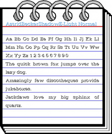 AstridBeckerShadowE-Light Normal Font