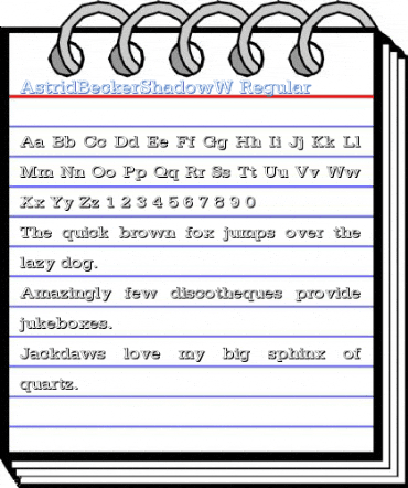AstridBeckerShadowW Regular Font