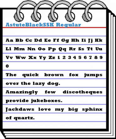 AstuteBlackSSK Regular Font
