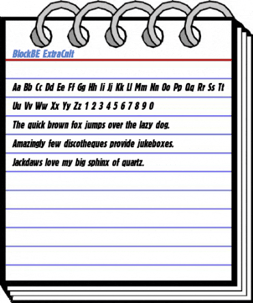 BlockBE ExtraCnIt Font