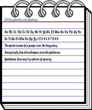 ATBrophyScript Medium Font