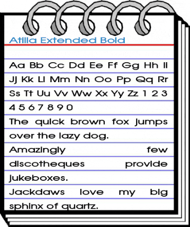 Atilla Extended Bold Font