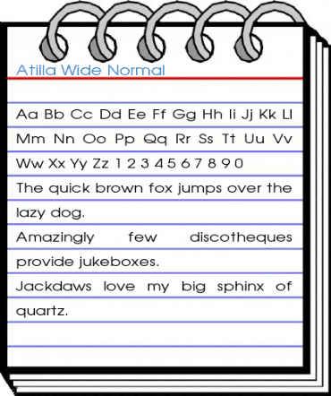 Atilla Wide Normal Font