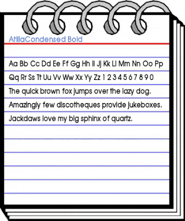 AtillaCondensed Bold Font