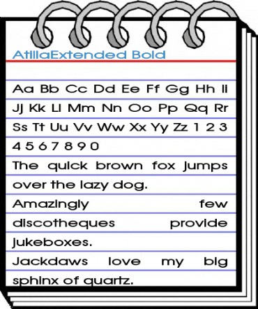 AtillaExtended Bold Font