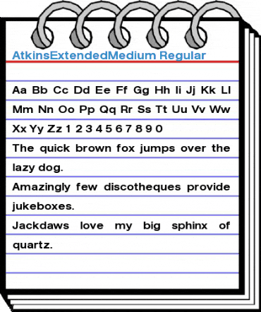 AtkinsExtendedMedium Regular Font