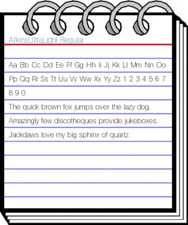 AtkinsUltraLight Regular Font